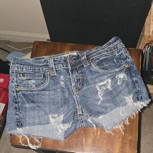 BUCKLE- WOMENS SEXY Frayed Hem Distressed Denim Jean Shorts